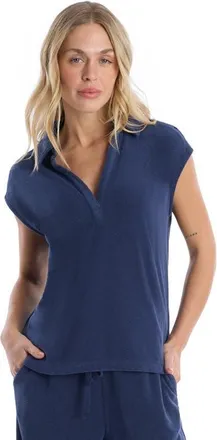Wilt Crochet Trim Polo Top in Naval Academy at Nordstrom, Size X-Small