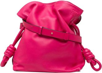 Loewe Pre-owned Bucket Bags, female, Pink, Size: ONE SIZE Pre-owned Leather Drawstring Bag