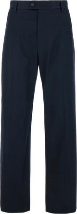 Alexander McQueen Getailleerde Rechte Broek Blauw Katoen - Heren - Straight fit broeken - Blauw - L - Katoen - Broeken