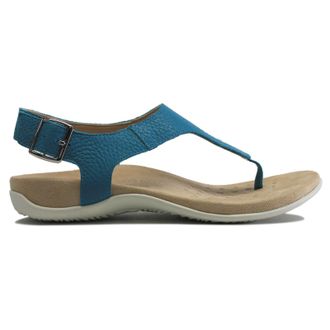 Vionic Terra Leather Womens Toe Post Sandals - Lake Blue - Size:UK 6.5