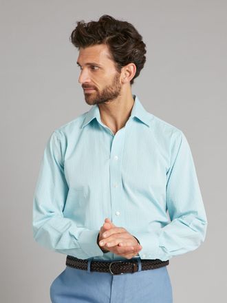 Oliver Brown Regular Fit shirt - Seersucker Turquoise