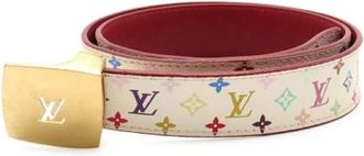 Louis Vuitton Pre-owned Vintage Monogram Canvas Belt - Dames - Vintage Accessoires - Veelkleurig - ONE Size - Vintage