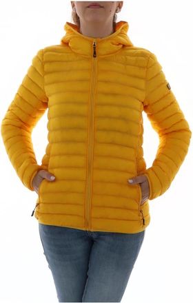 Ciesse Piumini Gele Hoodie Jas met Ritssluiting en Meerdere Zakken - Dames - Winterjassen - Geel - S - Polyester - Jassen