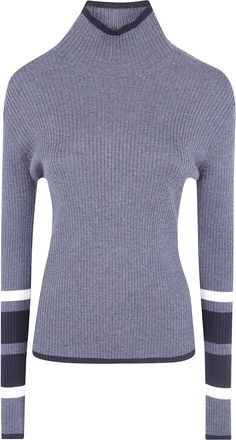 Mant&ugrave; Sweater Striped Sleeve Ag0001.G30 091 Black