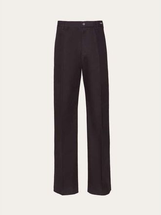 Ferragamo Black Tailored Cotton Trousers, Brand Size 52 (US Size 36)