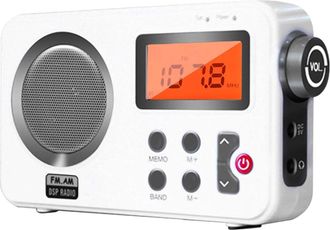 OEM Altavoz De Radio Para Ducha, Radio Fm/am Con Pantalla Lcd, Radio Est&eacute;reo Port&aacute;til Con Puerto Para Auriculares, 20 Emisoras De Radio Preestablecidas, P