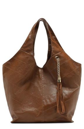 Arezzo Large Sonya Leather Hobo in Warm Caramel at Nordstrom