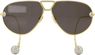 Bottega Veneta Womens Bv1437s-001 Sunglasses Gold Metal