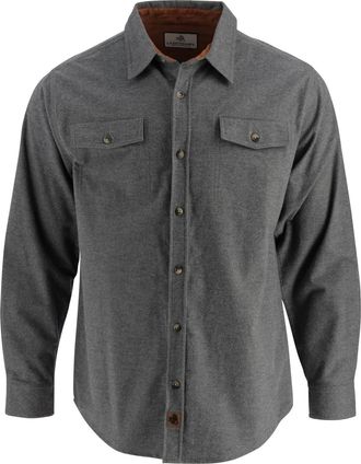 Legendary Whitetails Mens Legendary Flannel Shirt, Charcoal Heather, Large
