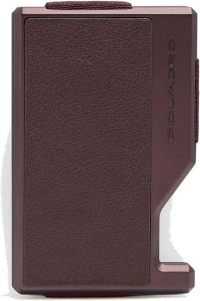 Piquadro Mag Safe Kaarthouder van Metaal en Leer met Elastische Band - Dames - Portefeuilles - Rood - ONE Size - Leer - Accessoires