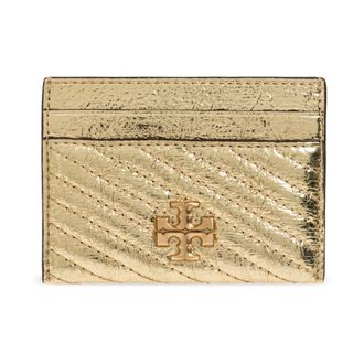 Tory Burch Tory Burch, Wallets & Cardholders, female, Yellow, Size: ONE SIZE Kira Moto Quilt Metallic Card Case