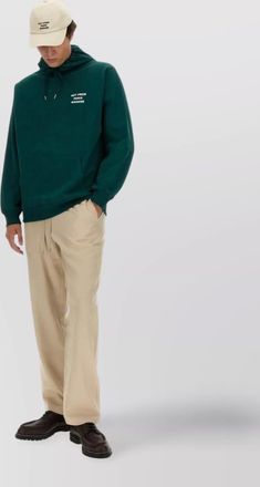 Dr&ocirc;le de Monsieur graphic print hooded sweatshirt with front pocket