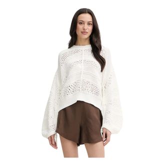 Liu Jo Dames, Truien, Beige, Maat: L Katoen