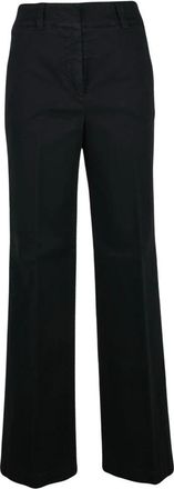 PESERICO Wijde broek - Dames - Wijde Broeken - Blauw - S - Katoen - Broeken