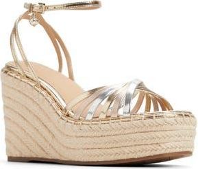 Ted Baker Arabella Platform Wedge Sandal in Metallic Multi at Nordstrom Rack, Size 7.5