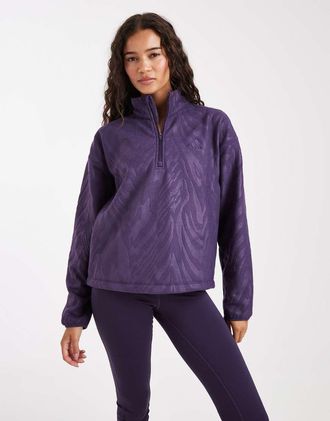 adidas adidas Training - Pullover in pile con stampa aurora prugna-Viola