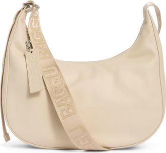 Baggu Medium Recycled Leather Crescent Shoulder Bag in Stone at Nordstrom Rack