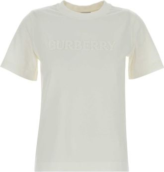 Burberry White Cotton T Shirt