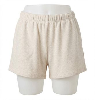 Z Supply Classic Fleece Shorts In Light Oatmeal