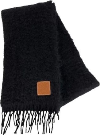 Loewe Pre-owned Wol & Mohair Stole - unisex - Pre-owned - Zwart - Maat: ONE Size Wol