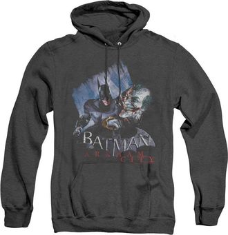 Gildan Batman Arkham City Jokes On You! Adult Heather Hoodie / Hooded Sweatshirt