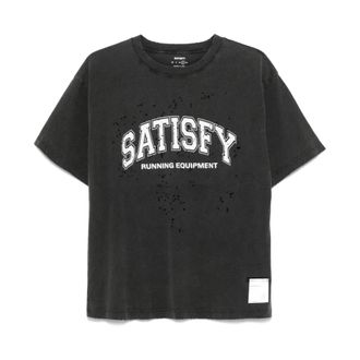 SATISFY T-Shirts, male, Black, Size: M MothTech T-Shirt