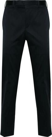 Pantaloni Torino Blauwe broek met blinde sluiting - Heren - Straight fit broeken - Blauw - 3XL - Katoen - Broeken