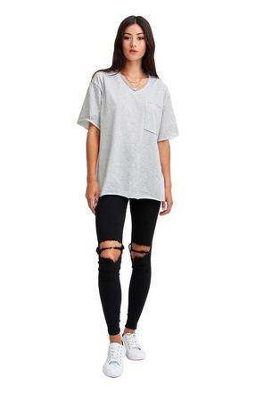 Belle & Bloom Brave Soul Oversized T-Shirt in Grey at Nordstrom, Size Small