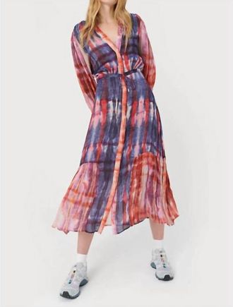 Chufy Lena Long Sleeve Maxi Dress In Klaus Blue
