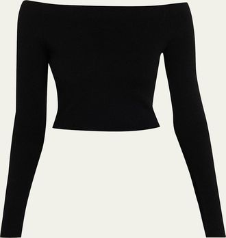 A.L.C. Jo Off-The-Shoulder Crop Top