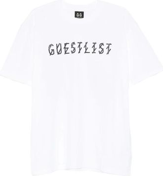 44 Label Group Wit Katoenen Grafische Print T-shirt - Heren - T-shirts - Wit - XS - Katoen - Tops