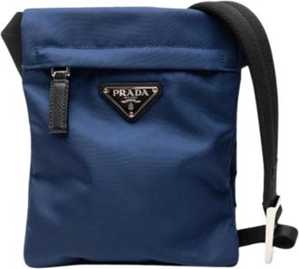 Prada Pre-owned Cross Body Bags, female, Blue, Size: ONE SIZE Pre-owned Vintage Shoulder Bag