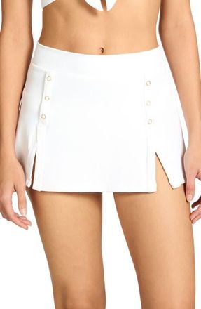 Robin Piccone Amy Swim Cover-Up Skirt in White at Nordstrom, Size Medium