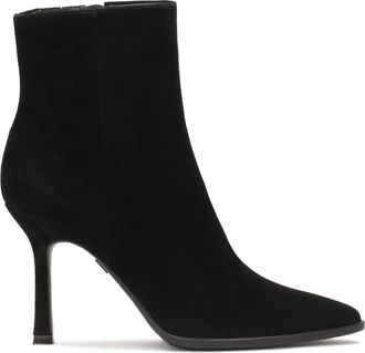 Kazar Su&egrave;de laarzen met hak - Dames - Laarzen met Hak - Zwart - 36 EU - Su&egrave;de - Schoenen
