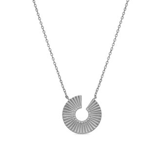 Luxenter ketting in 925 sterling zilver en briljant Zirconia rhodium afwerking - Dragi