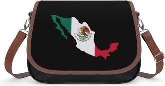 Generic Mexico Map Flag Fashion Womens Crossbody Bags Novelty Handbag Shoulder Bag Purse
