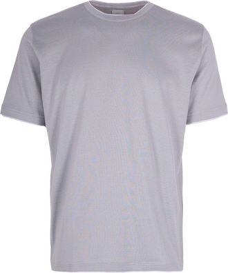 Eleventy Contrast Trim Crewneck T-Shirt