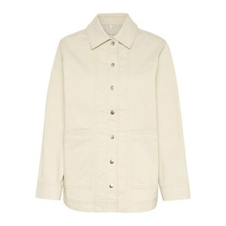 Part Two Light Jackets, female, Beige, Size: XL French Oak Jacket with Oversized Pockets