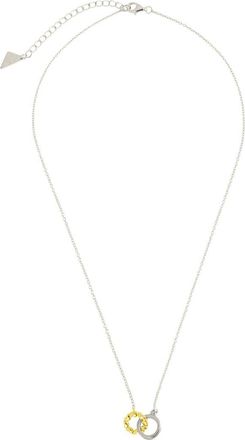 Sterling Forever Silver Cz Heart Necklace