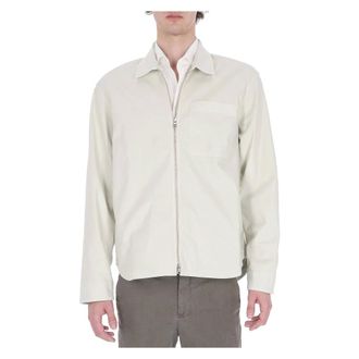Officine G&eacute;n&eacute;rale Light Jackets, male, White, Size: XL Malo Overshirt