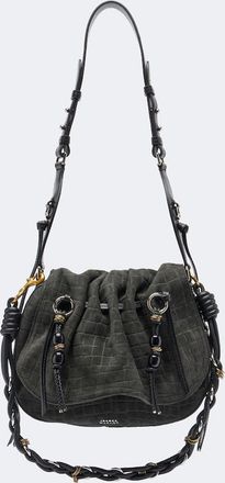 Isabel Marant Bolton Small croc-effect suede shoulder bag