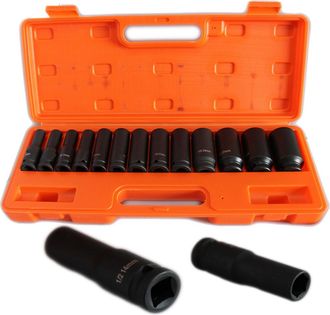 Trade Shop Trade Shop - 15 Bussole Per Pistola Avvitatore Pneumatica Esagonali Attacco 1/2 Da 10-32 Mm
