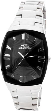 Chronotech Womens Men Ct7065l02mac Stainless Steel Watch - Black Silver Steel - One Size
