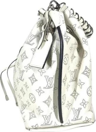 Louis Vuitton Pre-owned Mahina Bucket Bag - Dames - Vintage Tas - Wit - ONE Size - Leer - Vintage