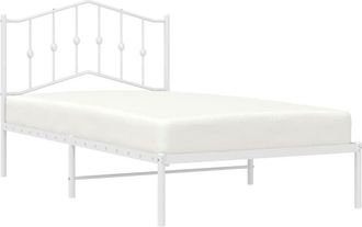vidaXL Vidaxl - Estructura cama sin colchón con cabecero metal blanco 100x190cm