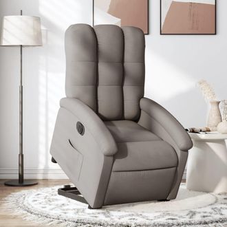 vidaXL Vidaxl - Sill&oacute;n El&eacute;ctrico Reclinable Elevable De Tela Gris Taupe