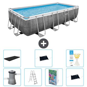 Bestway Piscina Bestway Power Steel Rectangular - 488x244x122 Cm - 8-piezas S562