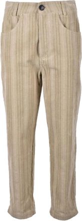 Tela Katoenen Broek - Dames - Straight fit broeken - Beige - S - Katoen - Broeken