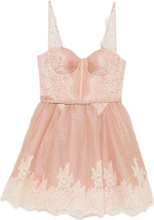 Zimmermann Mini abito Valiant con finiture in pizzo - - Dresses - Donna - Rosa - M