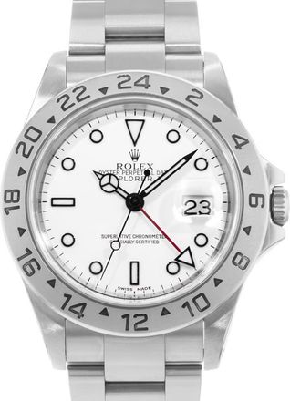 Rolex Pre-owned Rolex Explorer II Automatic White Dial Mens Watch 16570 WSO